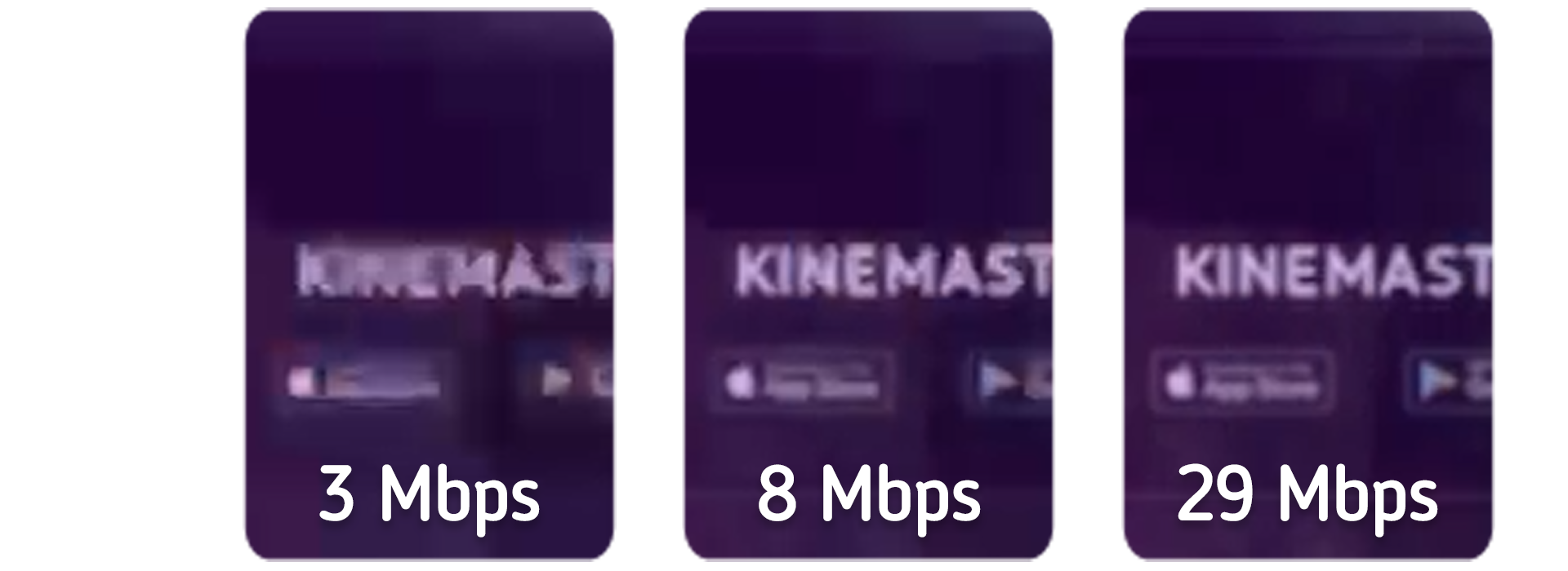 Text, especially at small font sizes, appears blurry at low bitrates