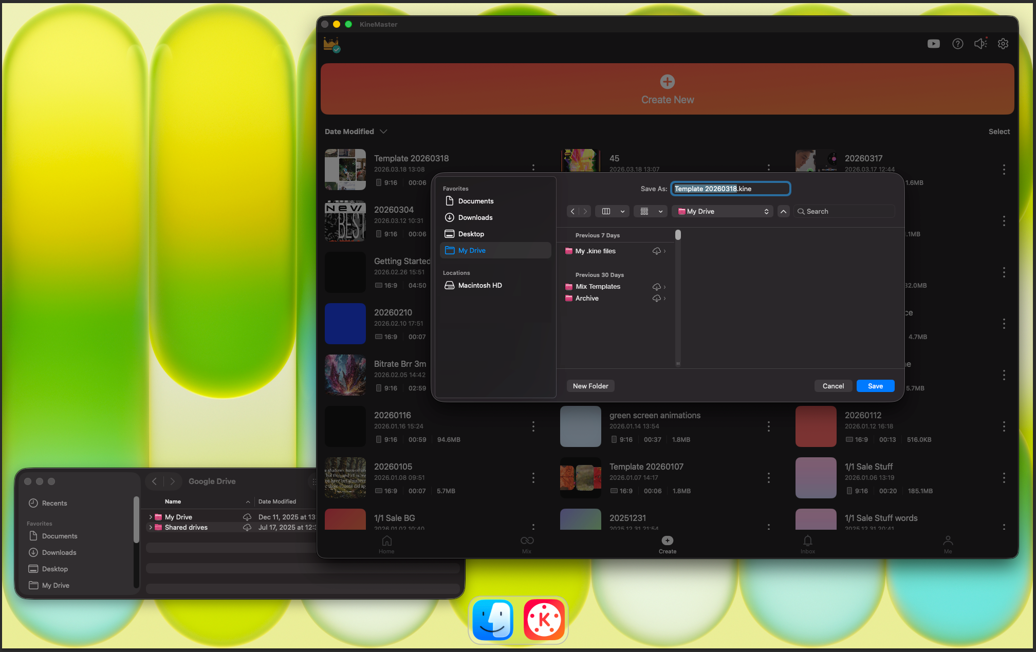 macOS Desktop support to mount cloud storage drives makes backup easy Back up your .kine files to macOS with Desktop-mounted cloud storage.