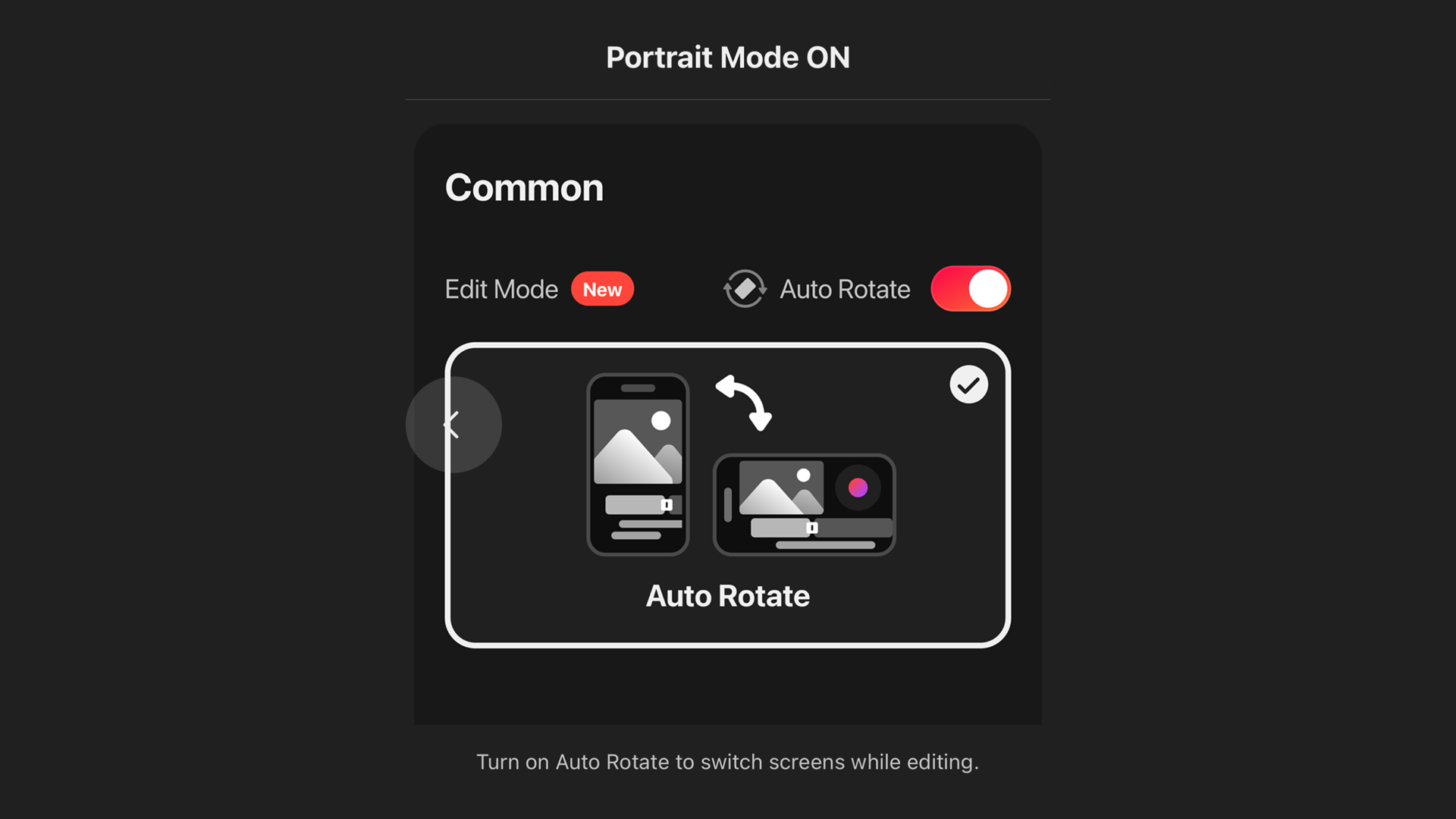 auto rotate changes the editing screen orientation depending on how you are holding your phone or tablet