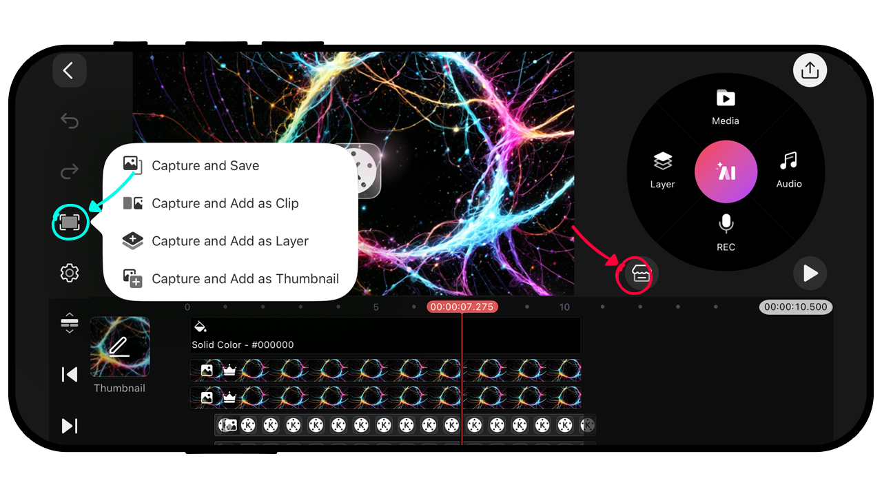 capture a frame for use with AI content generation tools