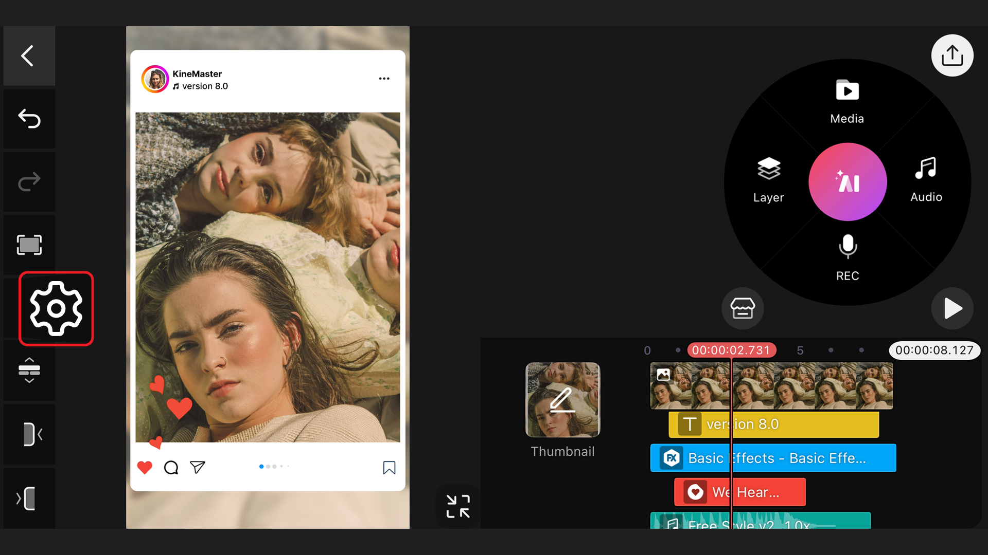 tap settings to open the menu where you can change your screen orientation preference